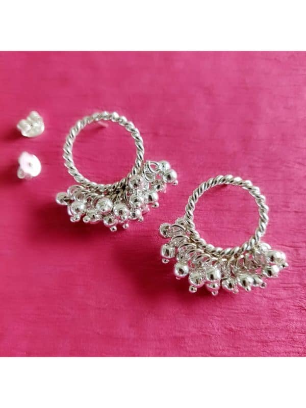 Geometric Ghungroo Earrings - Image 4
