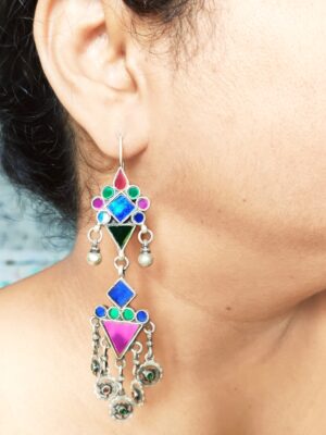 Multicolored Glass Earrings