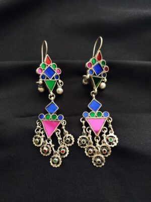 Multicolored Glass Earrings