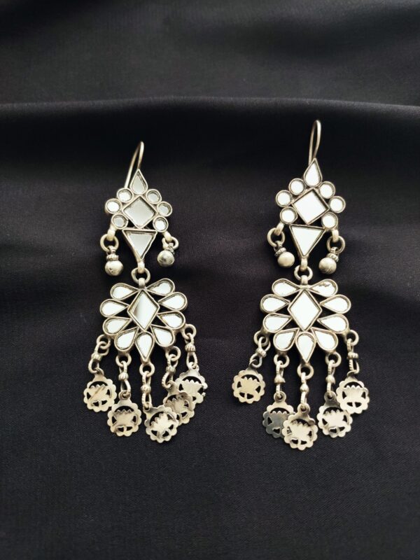 White Glass Earrings