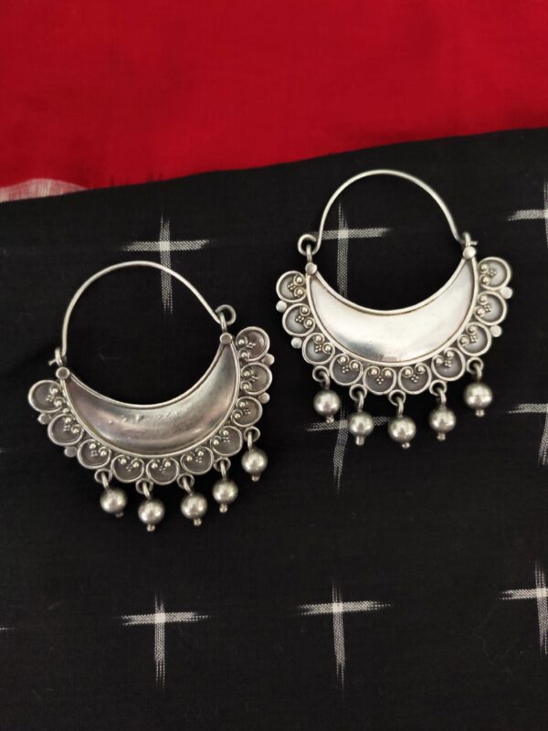 Silver Bali Hoops - Image 2