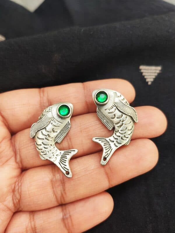 Fish Studs – Green - Image 4