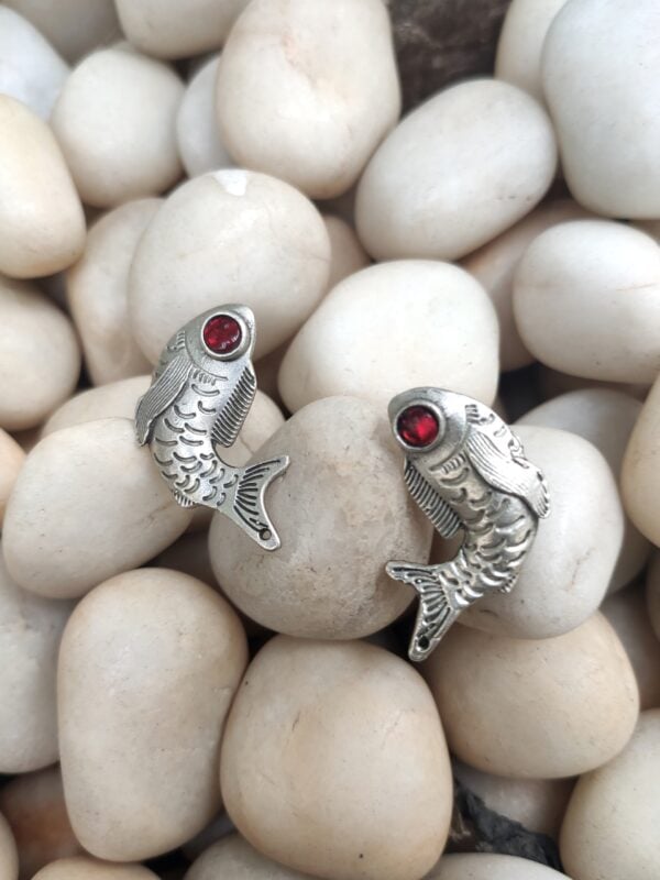 Fish Studs - Red - Image 6