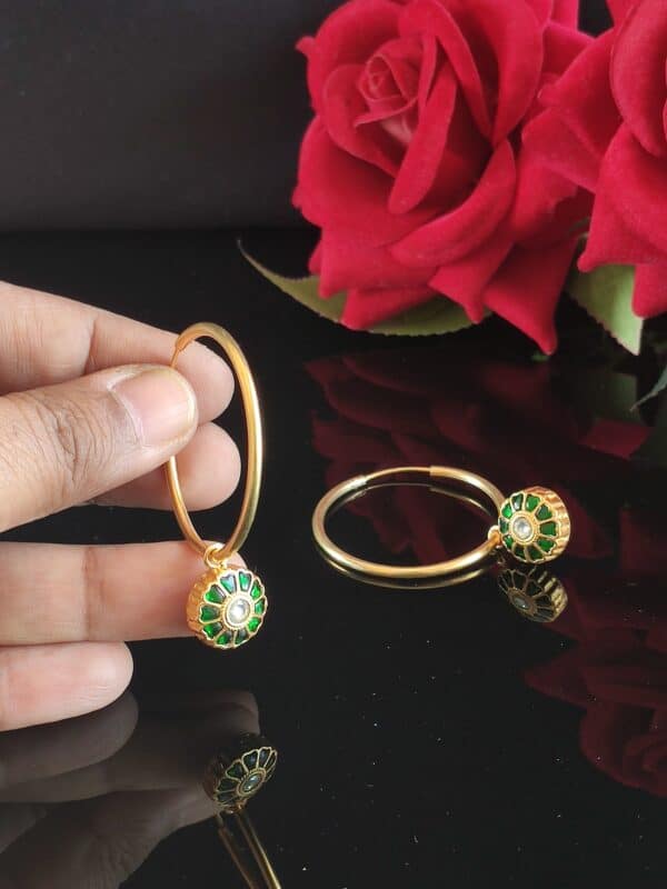 Kundan Bali - Green - Image 2