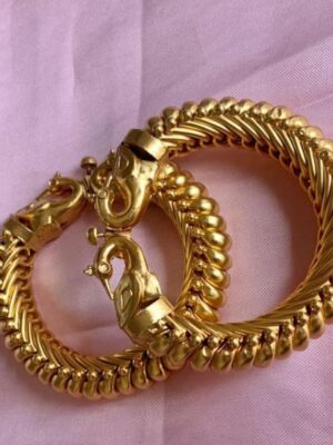 Traditional Sutarla Kada Bangle with Peacock Head (PRE-ORDER)