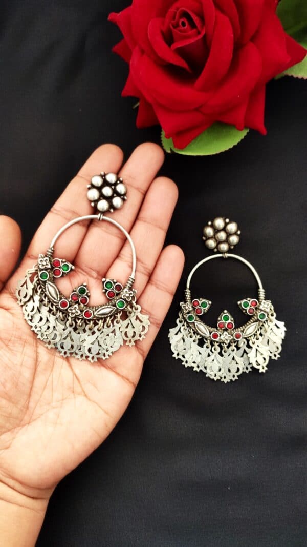Vintage Silver Chandbali - 6 - Image 2