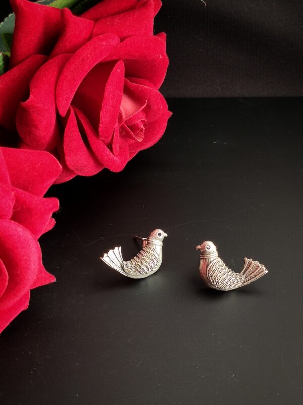 Bird Stud Post Earrings - Image 2