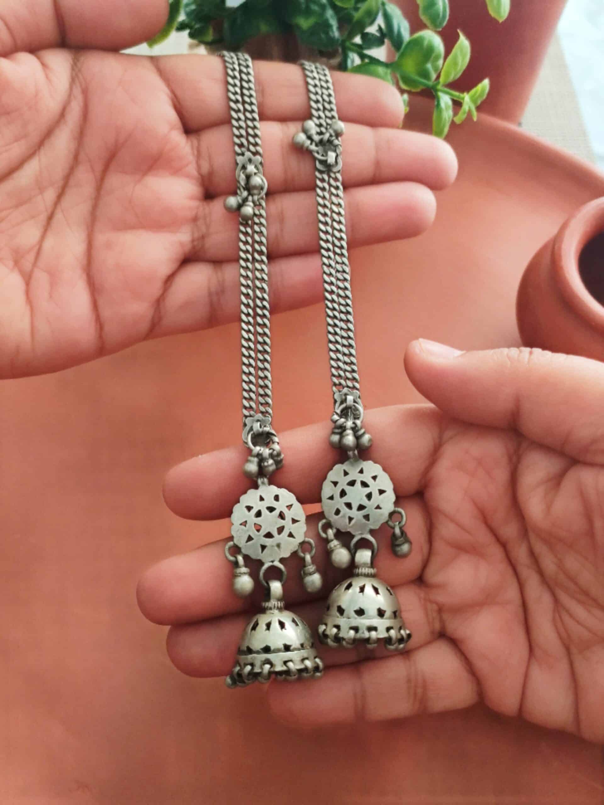 Vintage Jhumka with Ghungroo Earchains