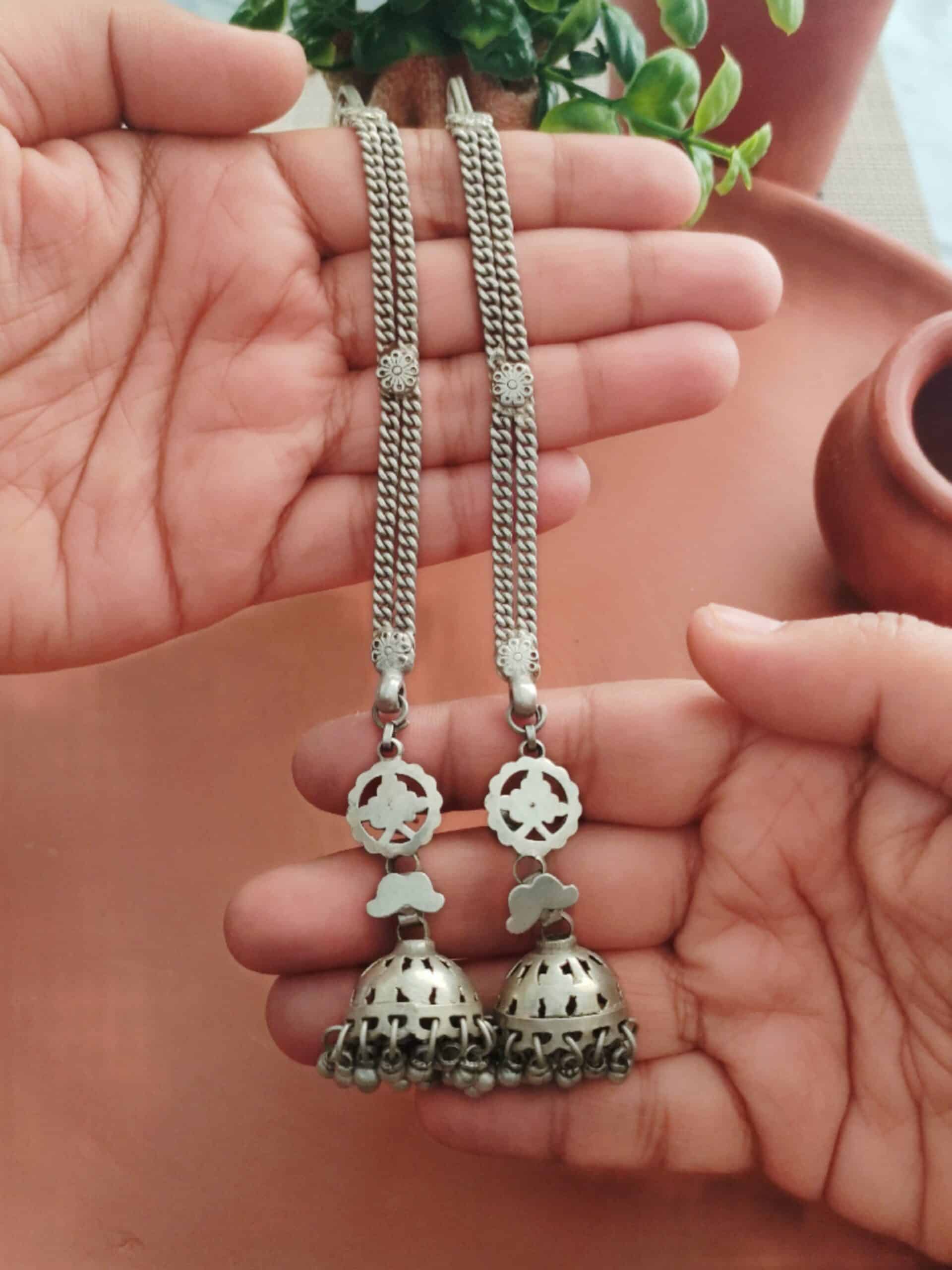 Vintage Jhumka with Attached Earchains