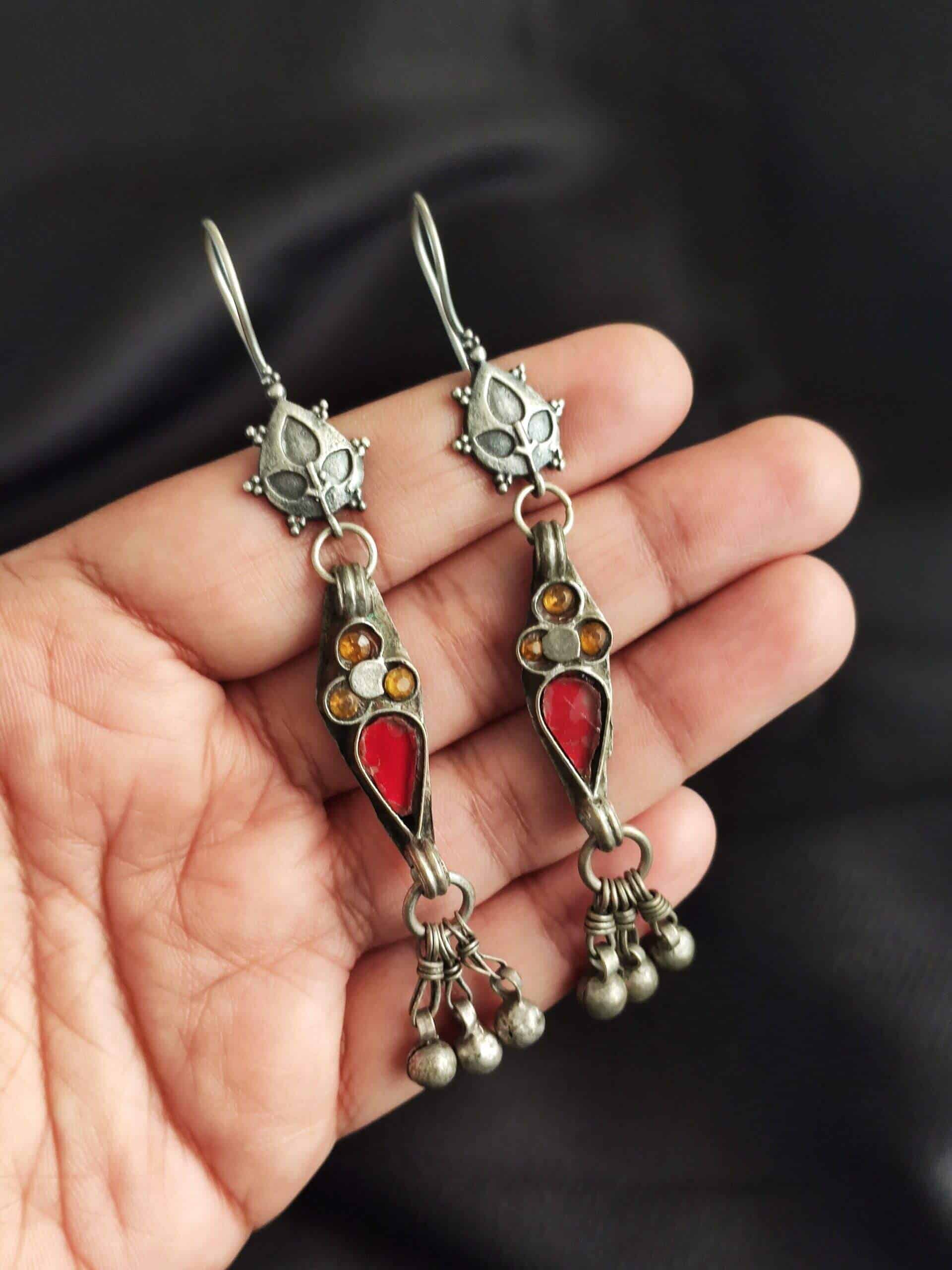 Vintage Tribal Earrings - 2 - Image 3