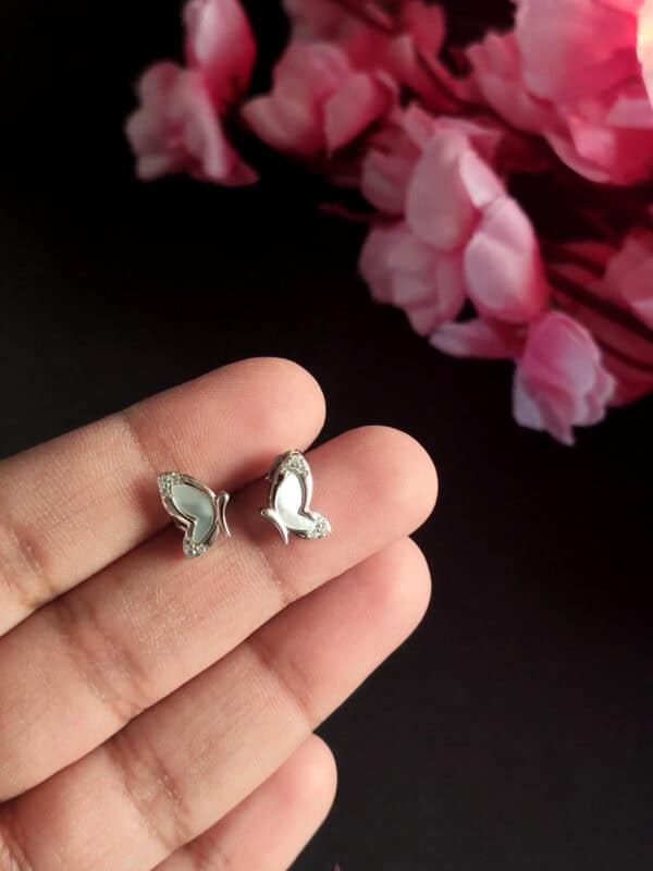 Mother Of Pearl Studs - Butterfly Wings