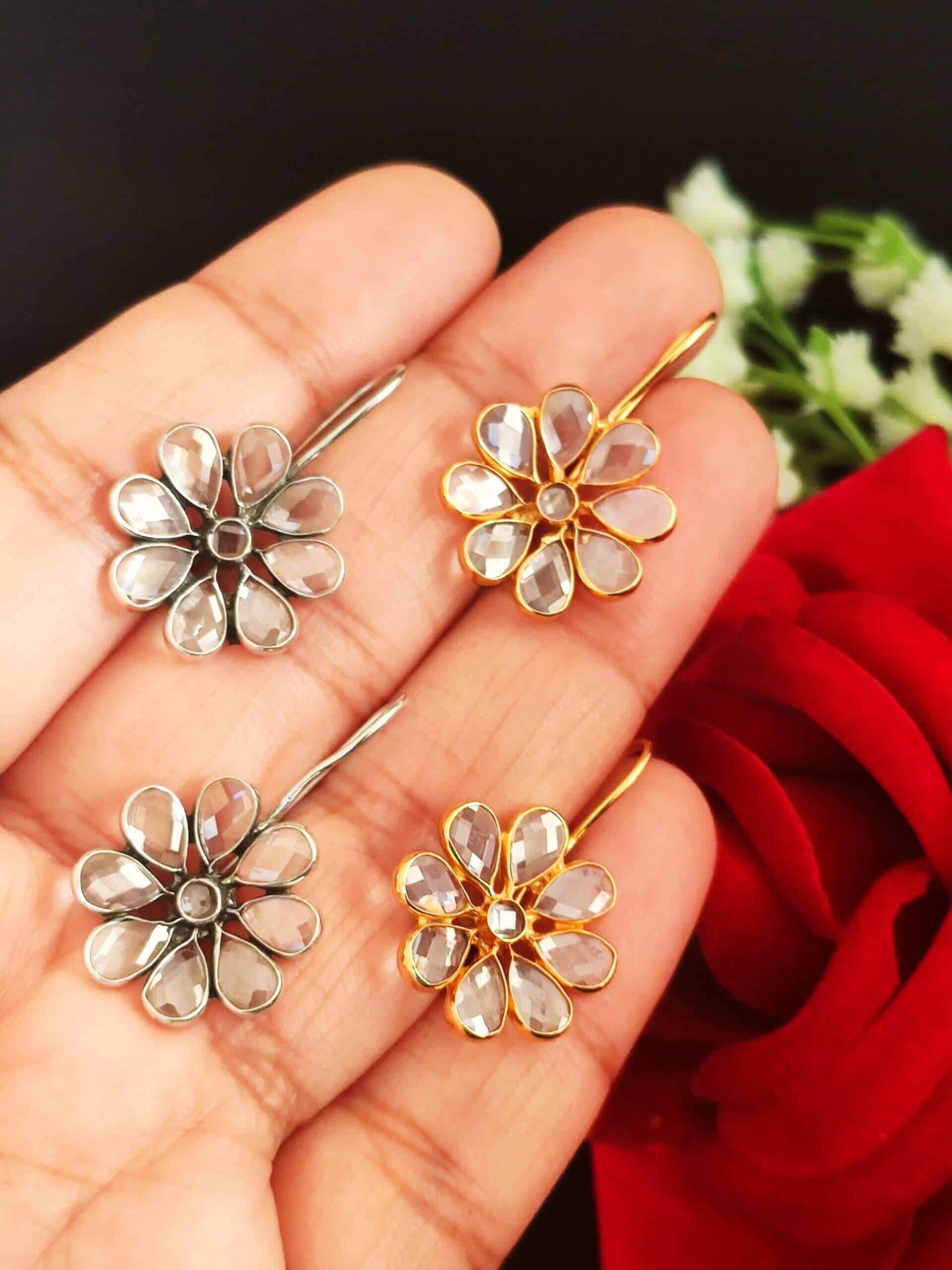 Polki Flower Hooks