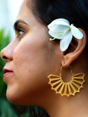 FLORA – Papeeha’s Signature Cutwork Bali Earrings – GOLD