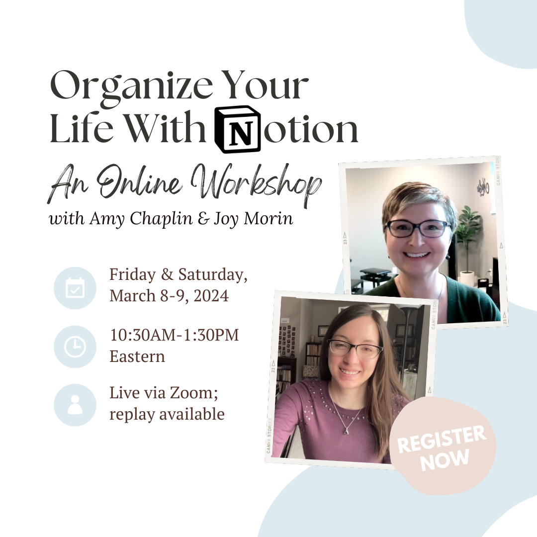 Headshot of Amy and Joy with workshop information