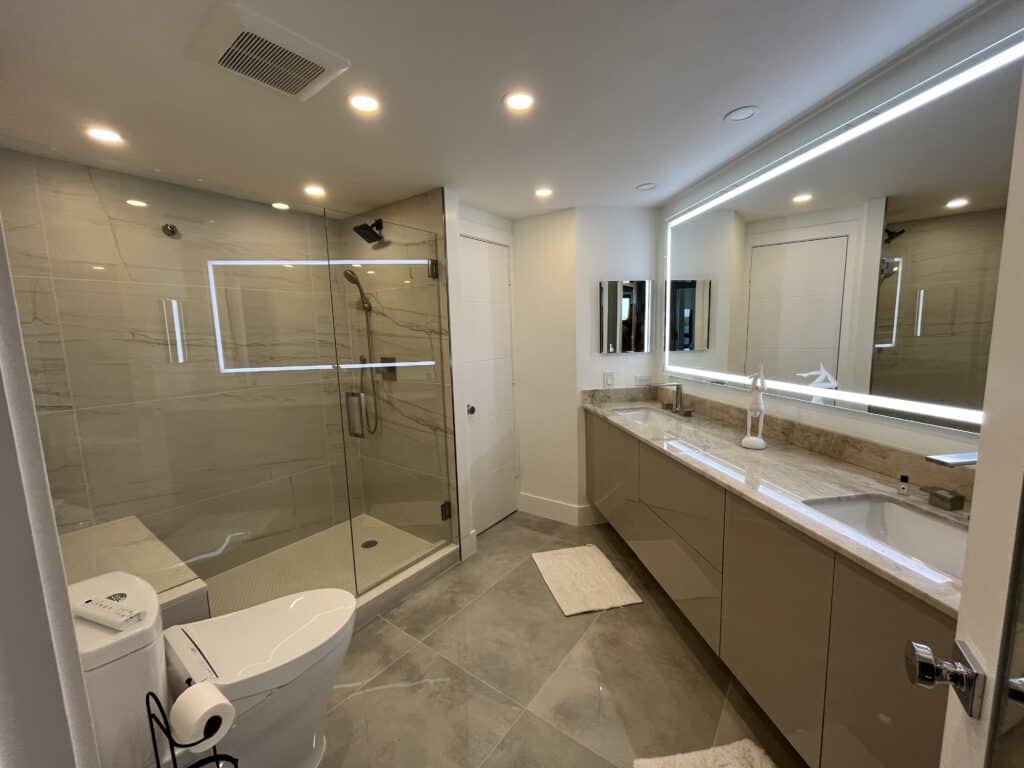 bathroom remodel contemporary cabinets