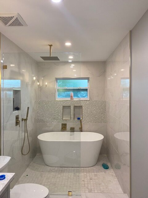 bathroom remodel tub inside shower
