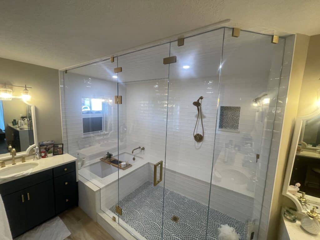 bathroom remodel with modern wetroom