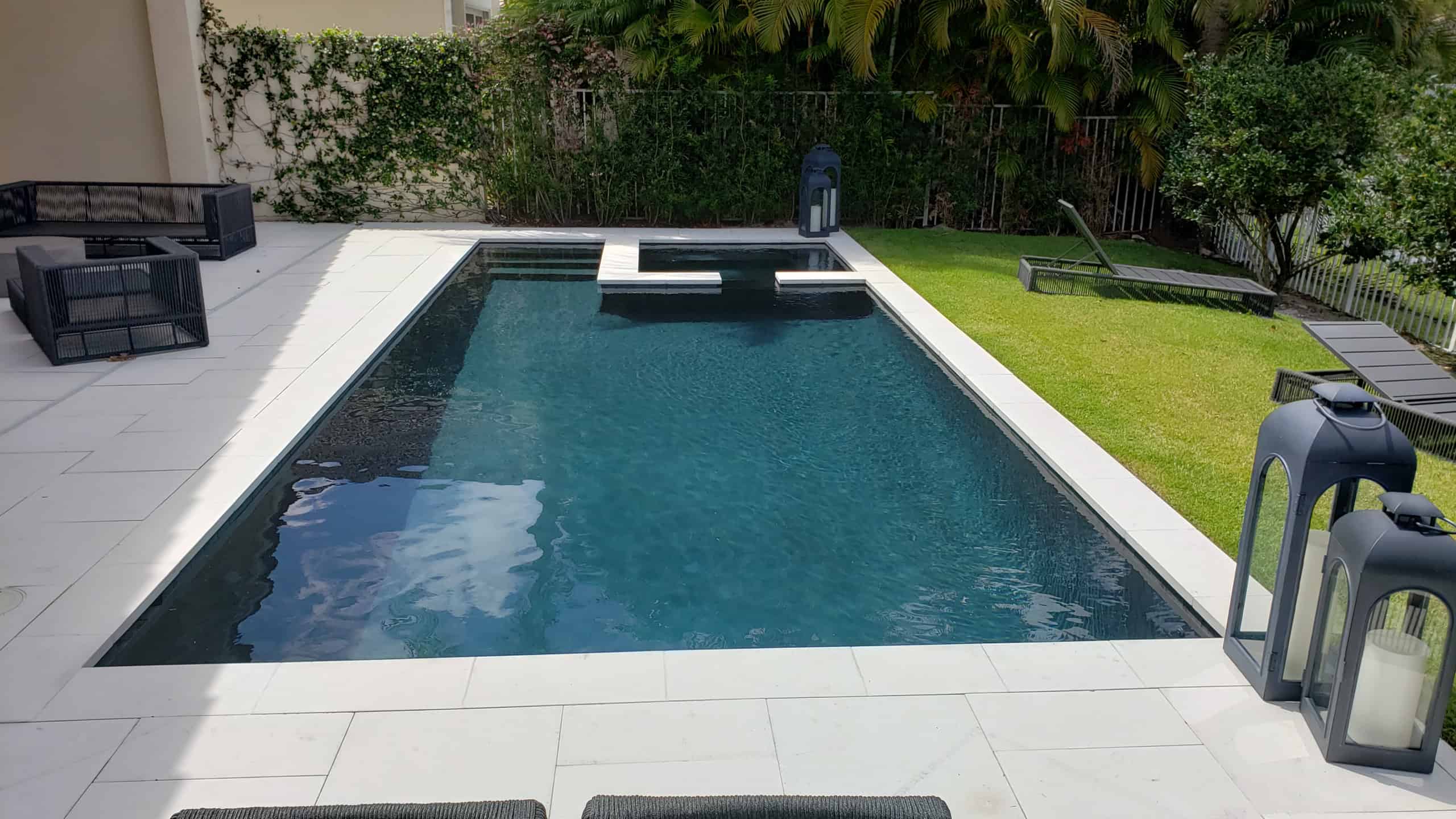 home remodel with pool resurface including new tile