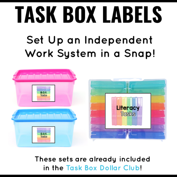 Task Boxes Free Labels for Classroom Organization - Positively Learning