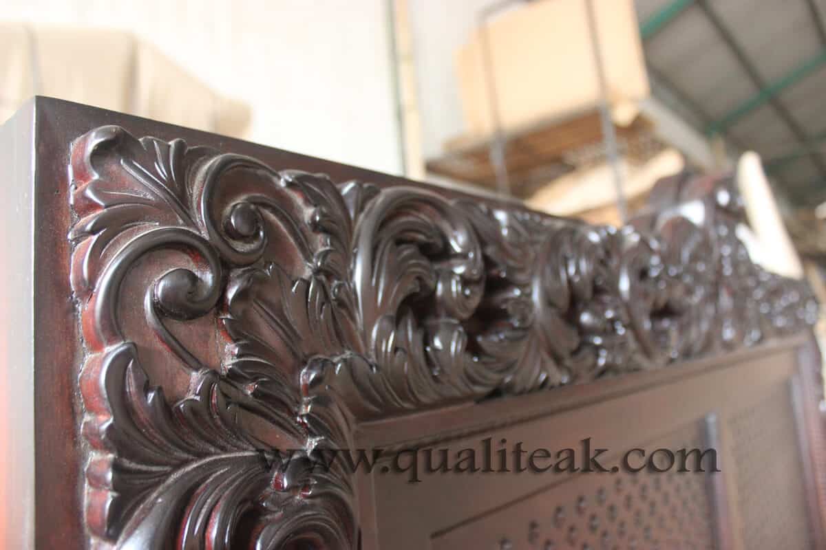 Heavily carved antique furniture