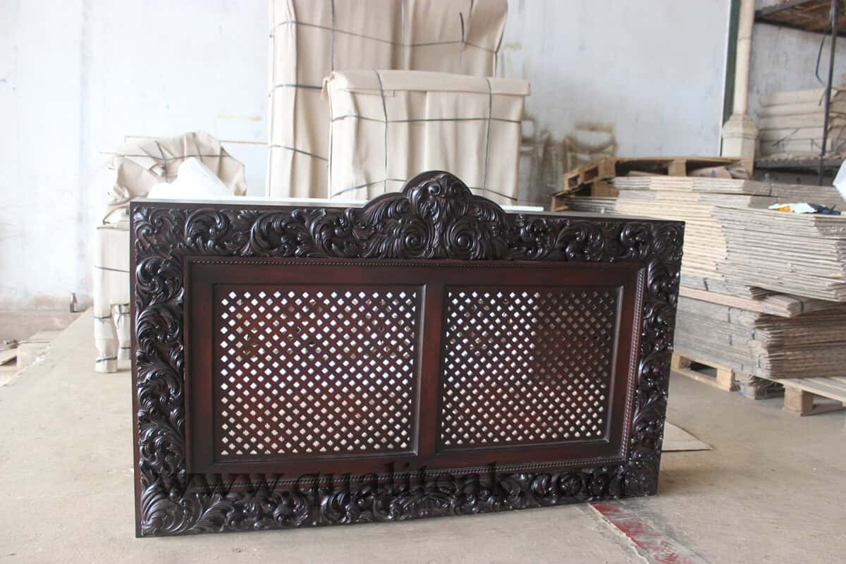 Heavily carved antique furniture