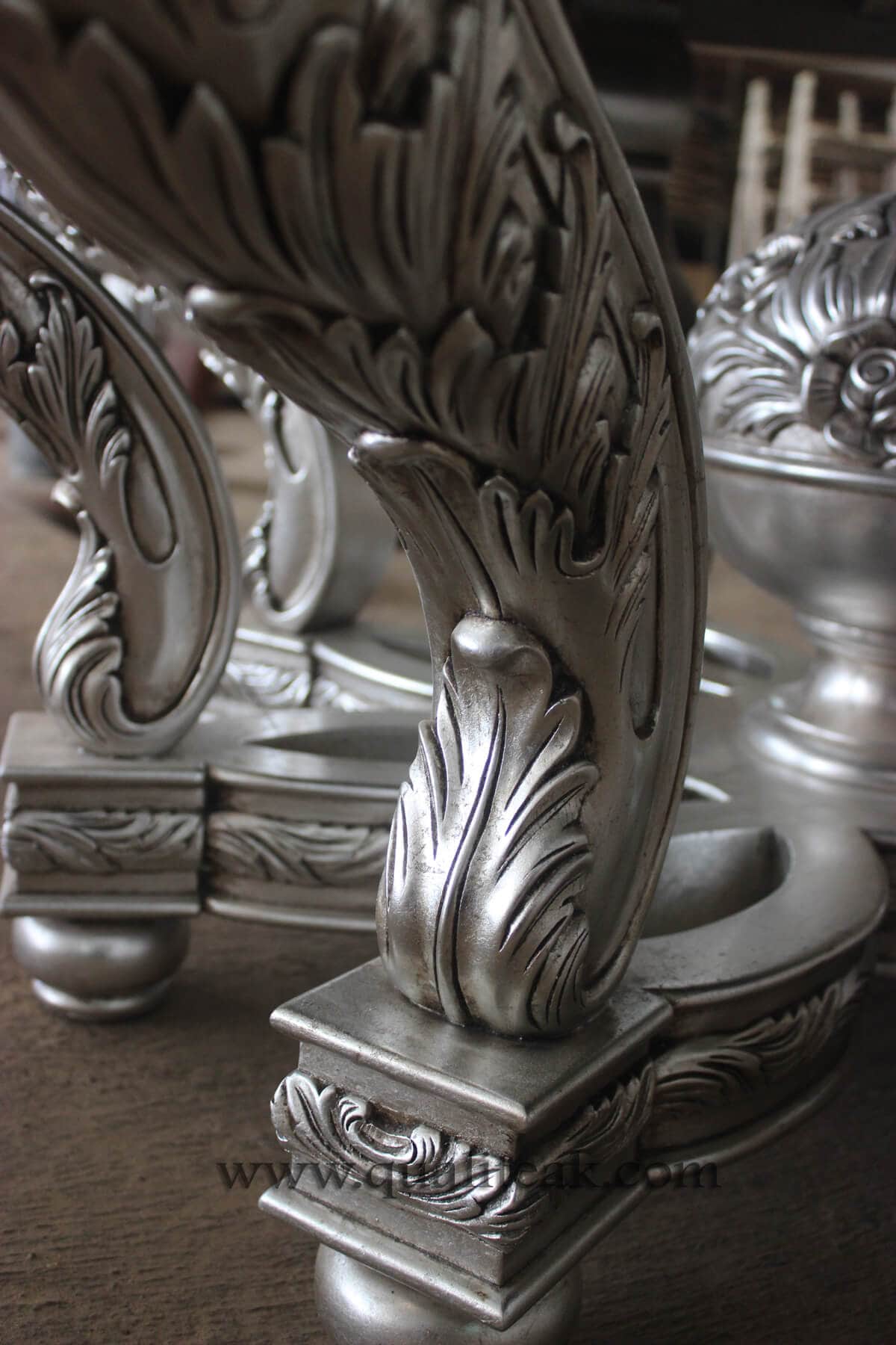 Heavily carved antique furniture