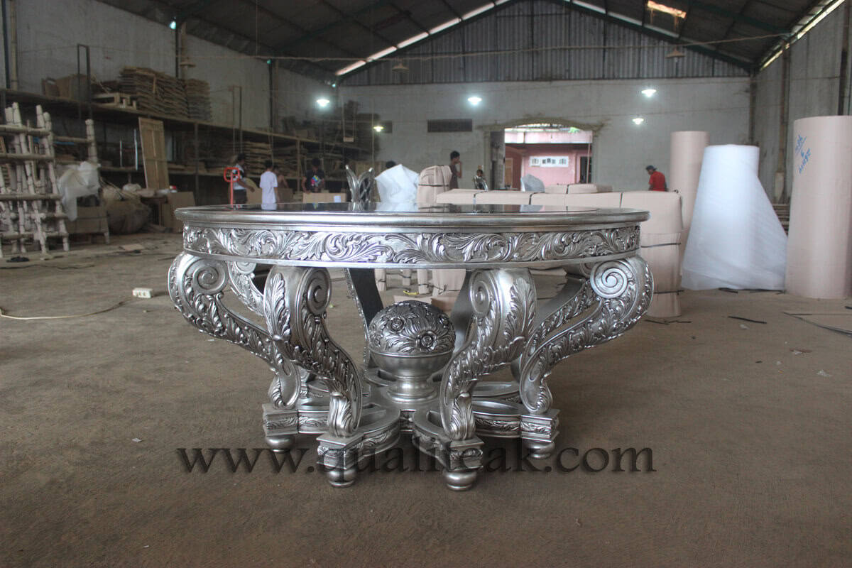 Heavily carved antique furniture