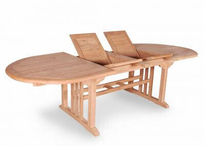 Teak Oval Double Extension Table