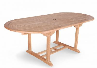 Teak Oval Extension Table For Outdoor