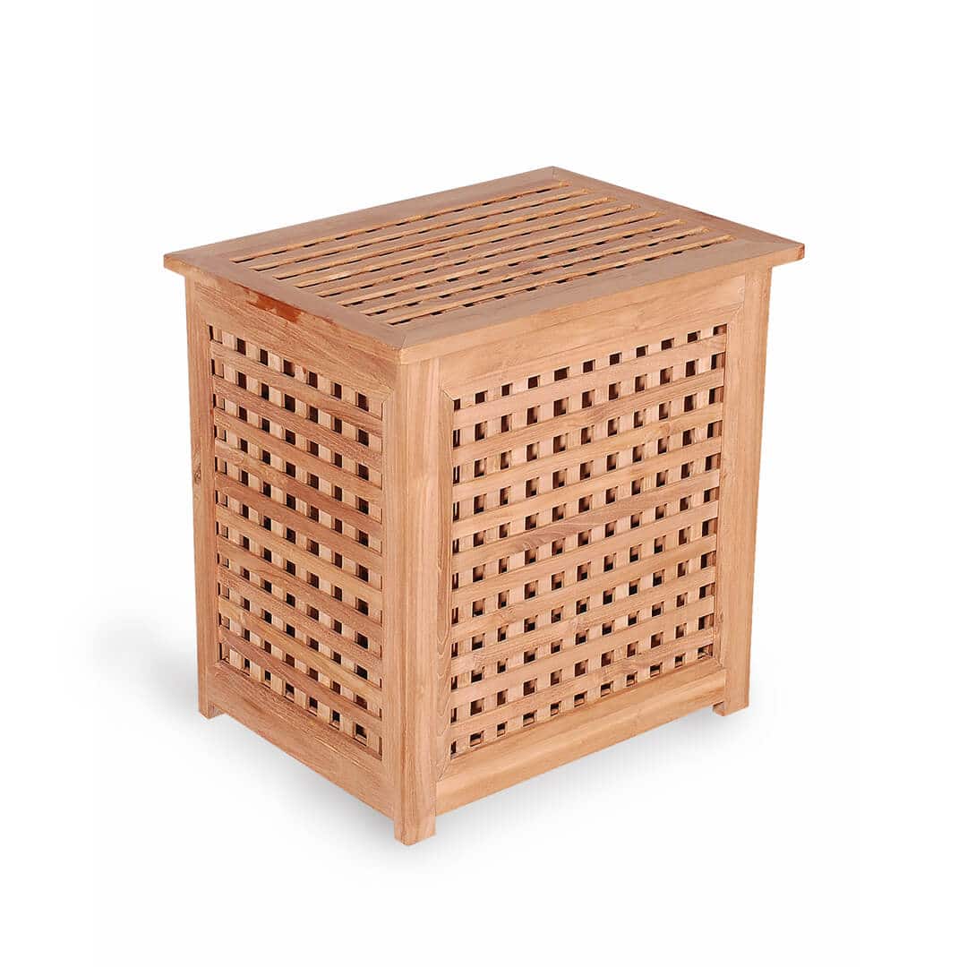 teak pool loundry box