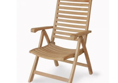 Teak Outdoor 5 Position Reclining Chair