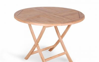 Teak Garden Round Folding Table