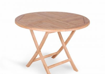 Teak Garden Round Folding Table