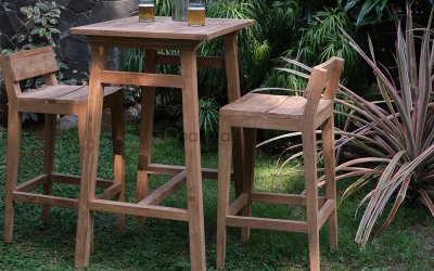 Teak Reclaimed Bar Table Moha
