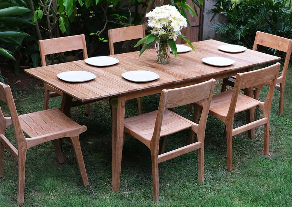 teak outdoor dining table