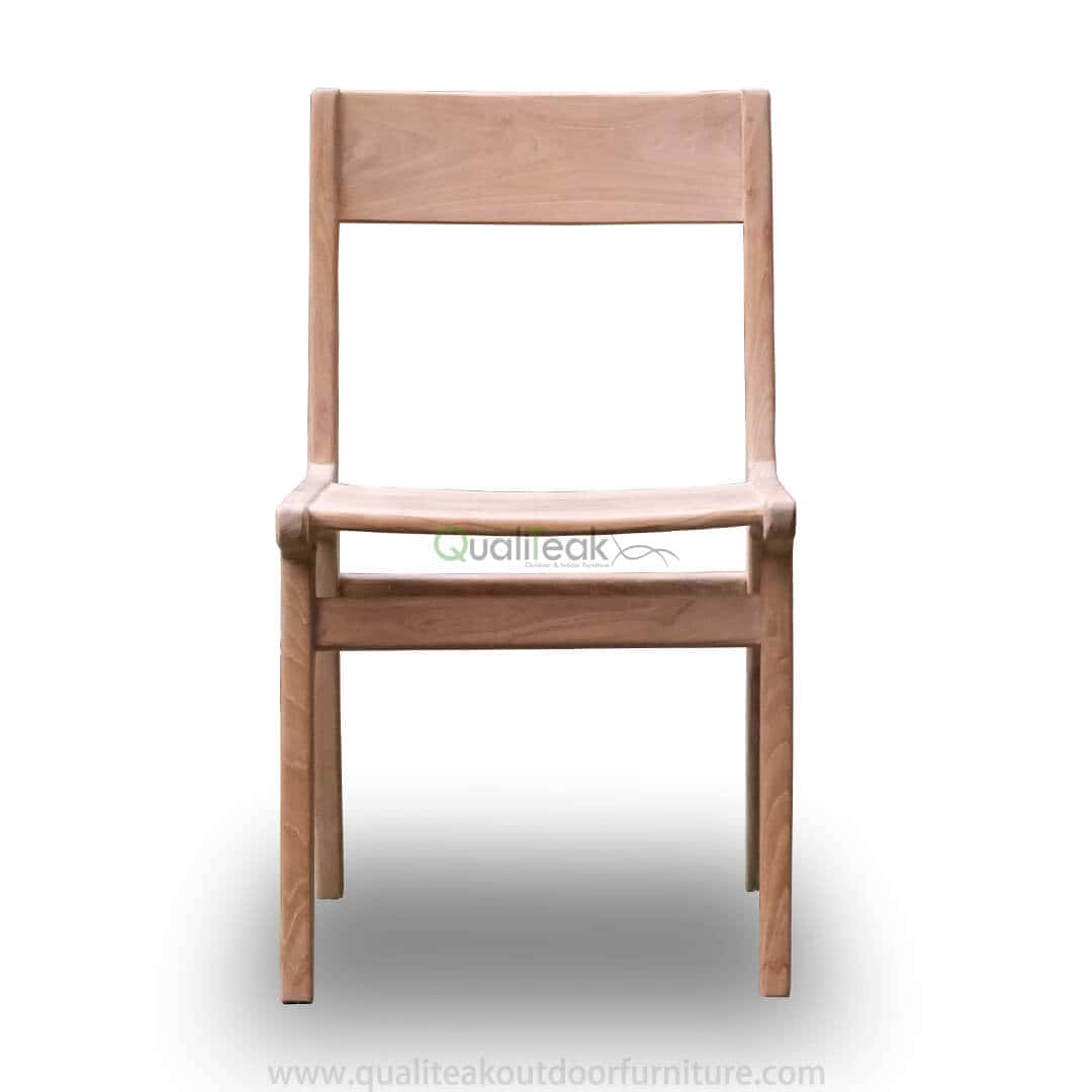 tempur teak garden dining chair front view