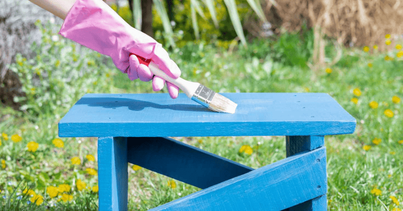 Add a Pop of Color to Teak Outdoor Furniture with Paint