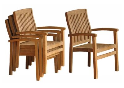 Alaska Teak Outdoor Stacking Chair