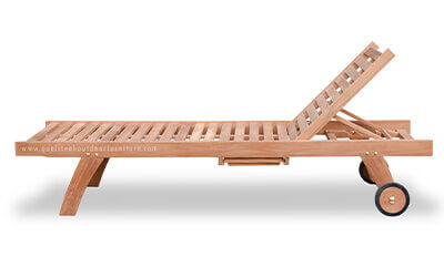 Melasti Teak Sunlounger With Tray