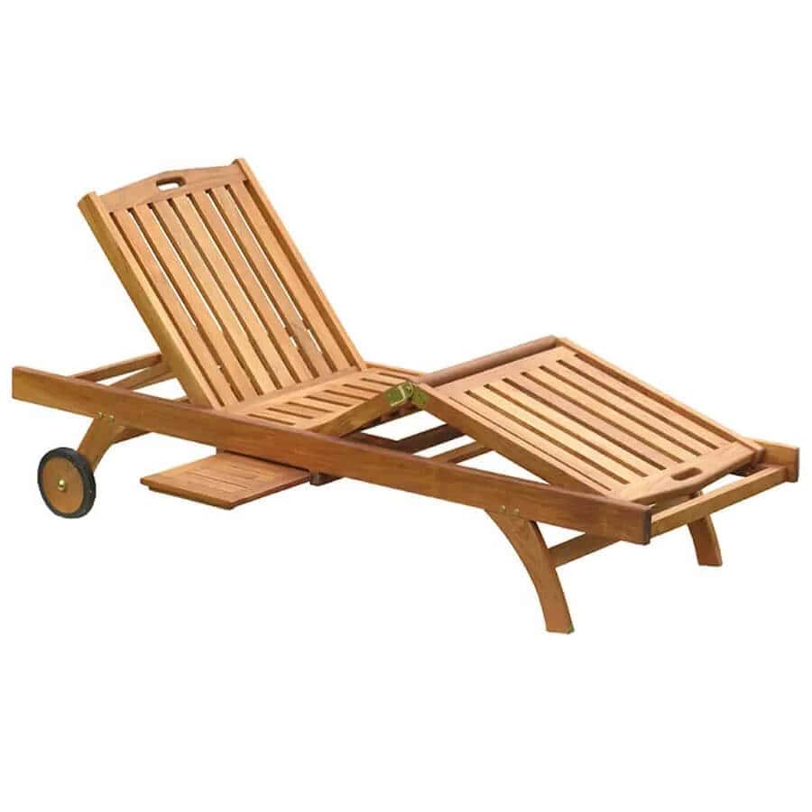 Teak Outdoor Sun Lounger
