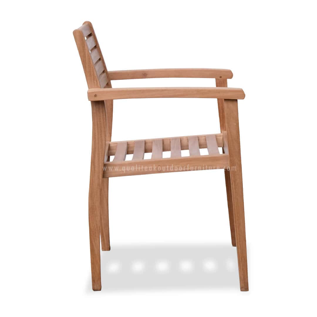 teak stacking chair