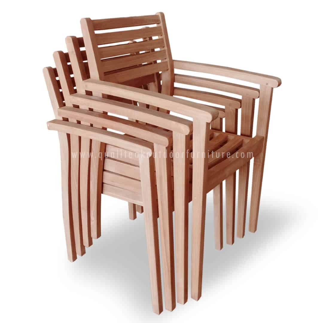 teak stacking chair