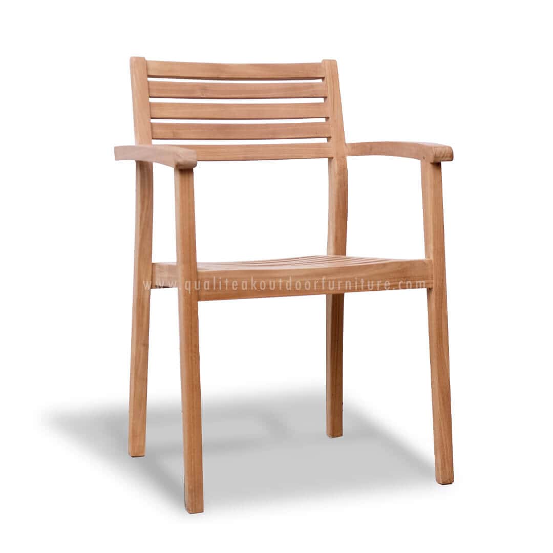 teak stacking chair