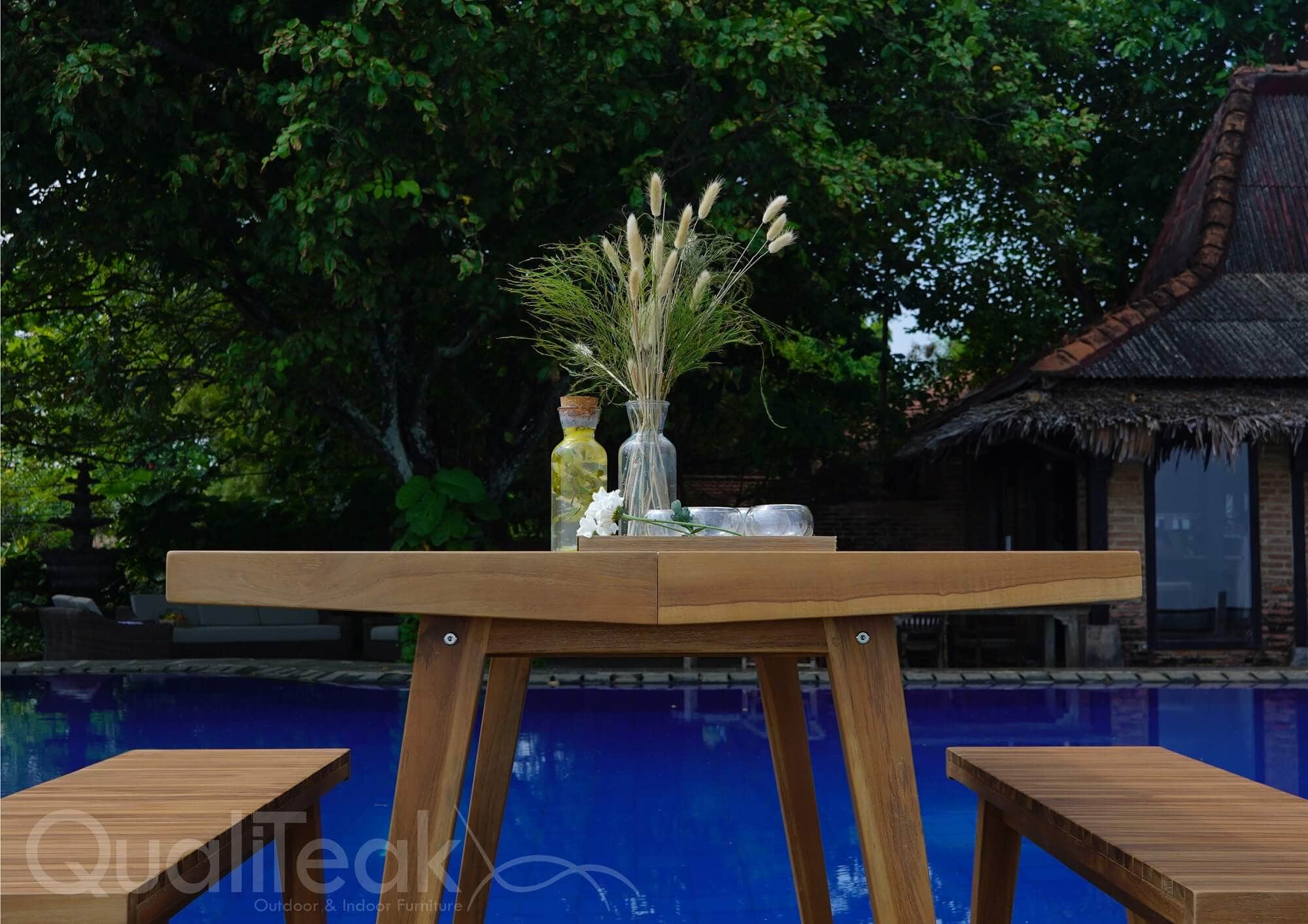 teak outdoor table set