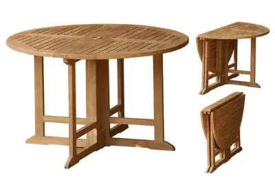 Teak Outdoor Round 100 cm Gate leg Table