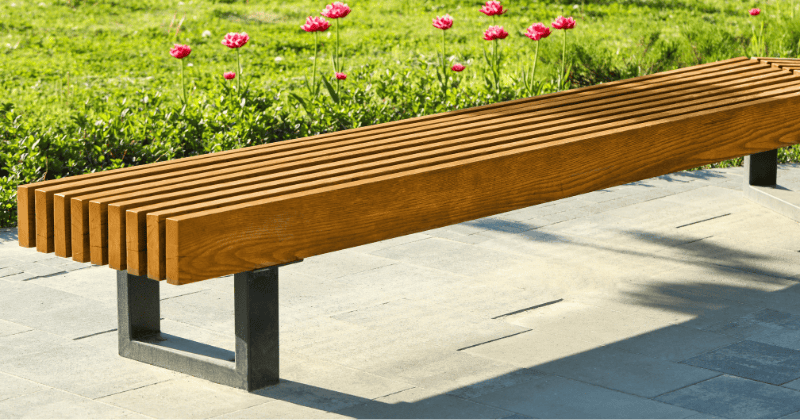 Teak Wood Bench Design for Modern Outdoor