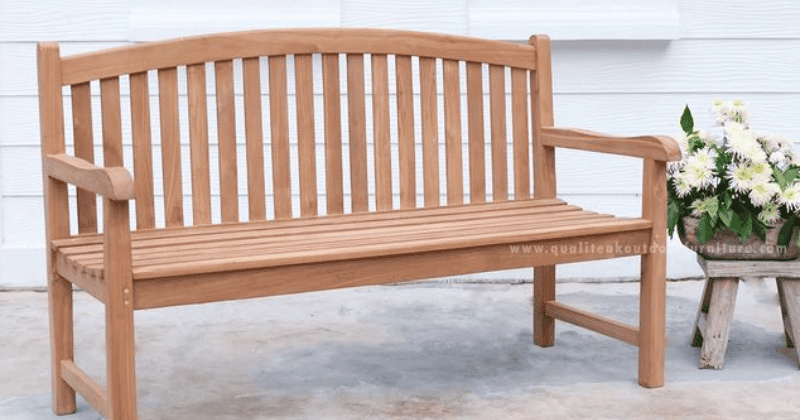 Teak Wood Bench Design for Modern Outdoor
