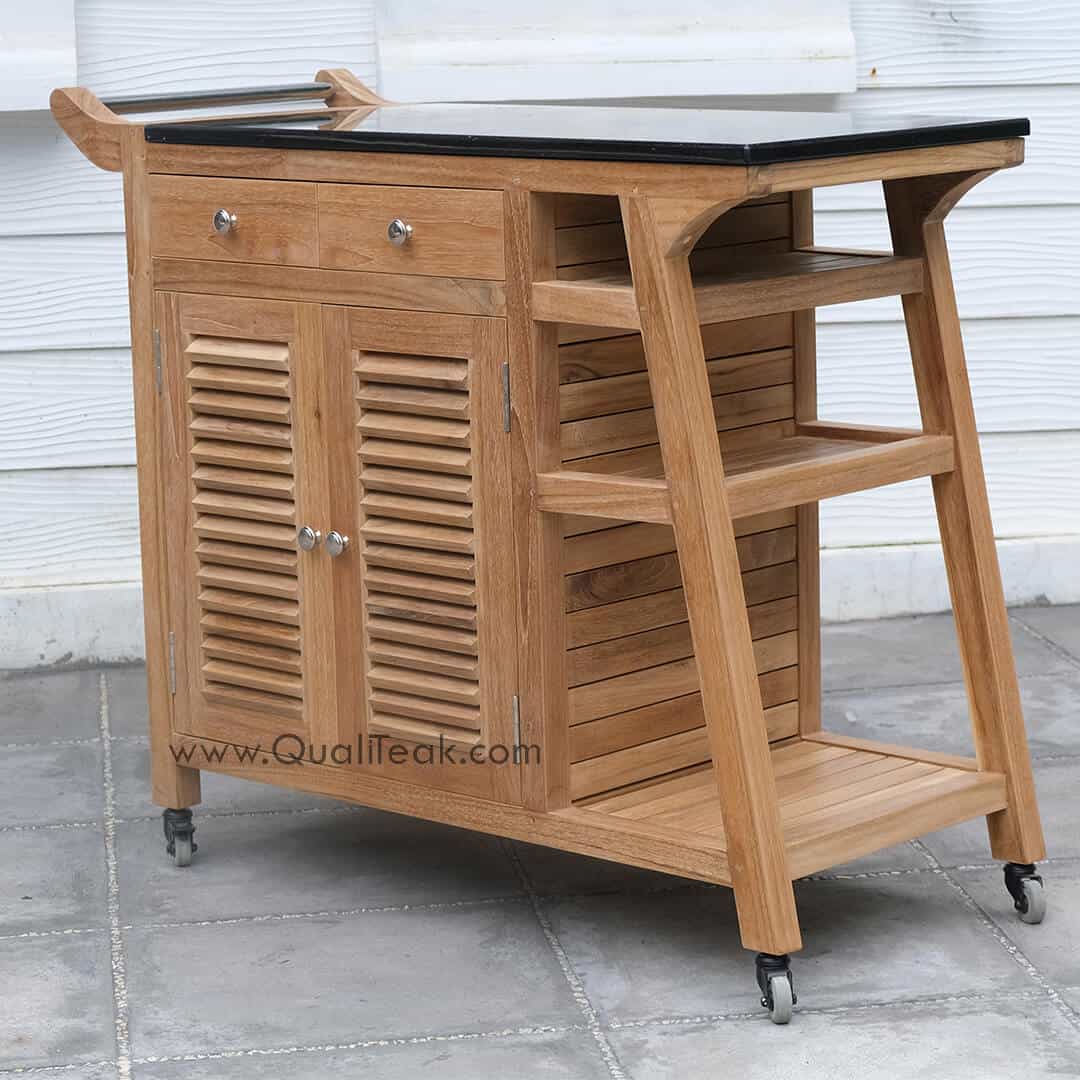 Teak outdoor kitchen