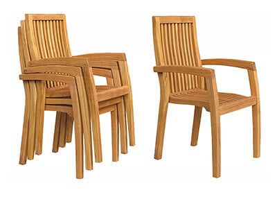 Florida Teak Stacking Chair