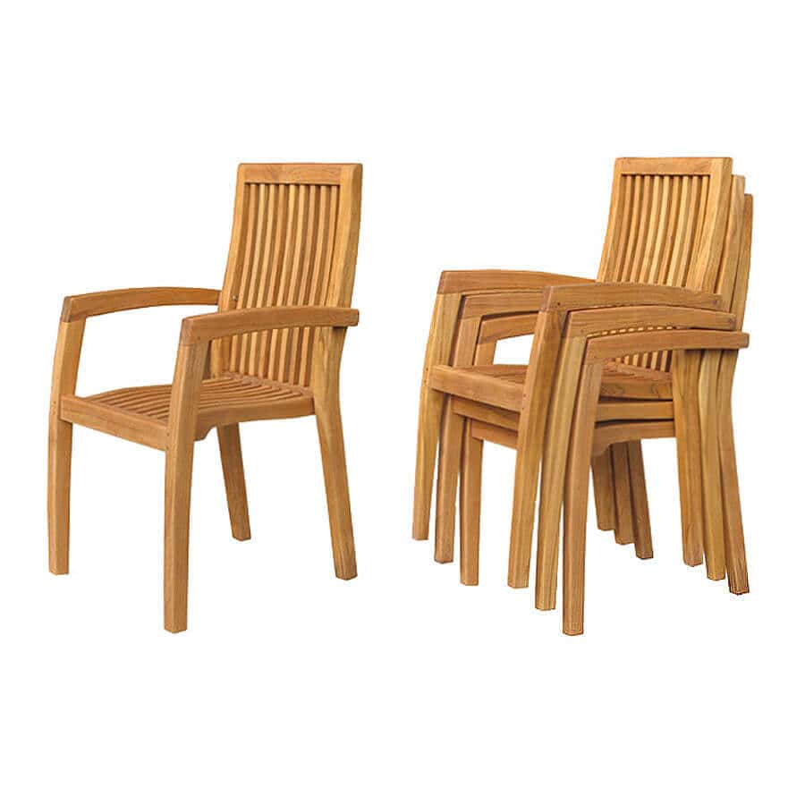teak stacking chair